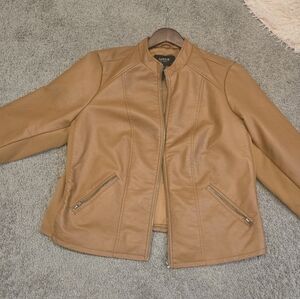 Torrid Faux Leather Collarless Moto Jacket